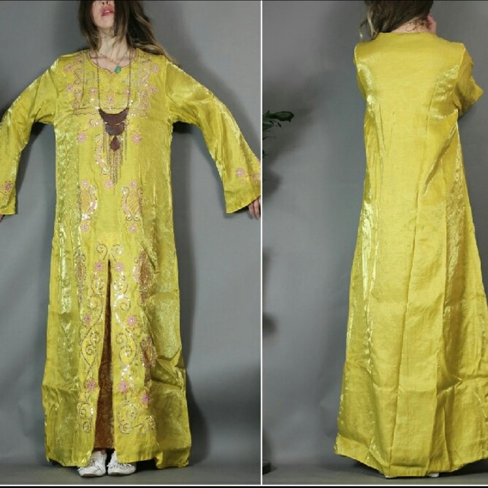 🎈🩷Sale! Bohemian Ethnic Dress Sequins L - Picture 2 of 8